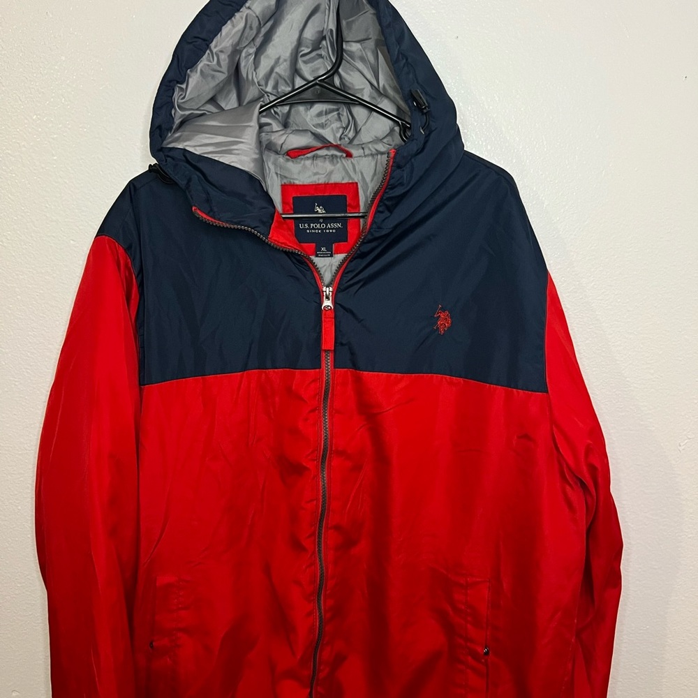 Polo Red and Navy Blue Windbreaker